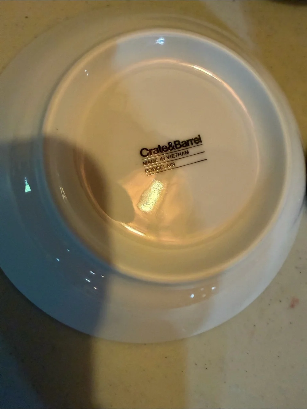 Crate&Barrel White Porcelain Espresso Cup and Saucer Set - 4pc